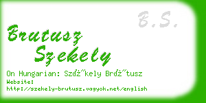 brutusz szekely business card